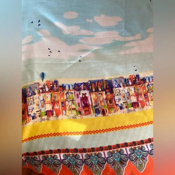 Johnny Was Silk Scarf NWT ! 12 Tassels! - Picture 4 of 4